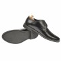 Oferta marimea 37 -  Pantofi barbati, casual, din piele naturala box, negru -  LP80NBOX